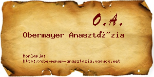 Obermayer Anasztázia névjegykártya